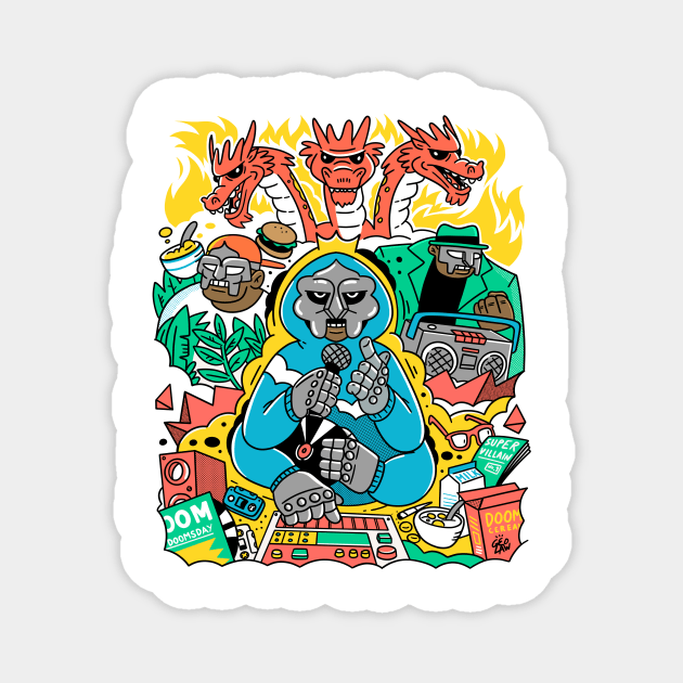 MF DOOM & FRIENDS Magnet by geolaw