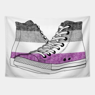 Asexual Pride Flag Hi-Top Design Tapestry