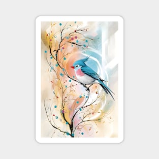 Whimsical Songbird Fantasy Magnet