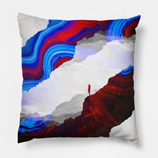 Blue Waves of Isolation Pillow