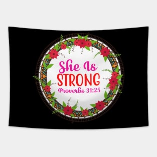 She Is Strong Tapestry