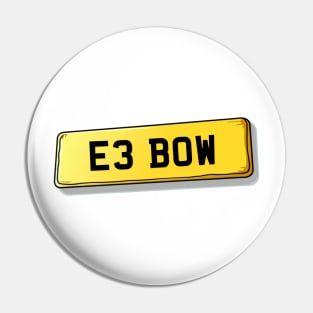 E3 BOW - Grime Number Plate Pin