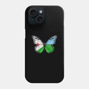 Djiboutian Flag  Butterfly - Gift for Djiboutian From Djibouti Phone Case