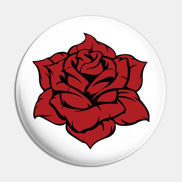 Red Rose Pin by White Name