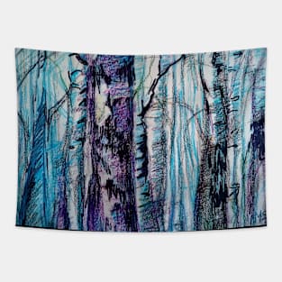 A Variation on the Birch Theme Tapestry