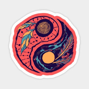 Retro Triad Yin Yang Magnet