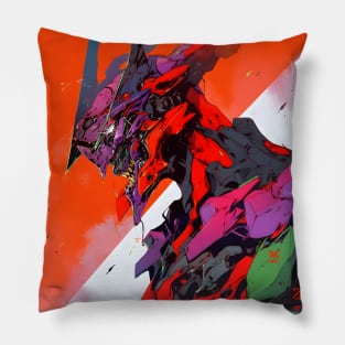 Discover Apocalyptic Anime Art and Surreal Manga Designs - Futuristic Illustrations Inspired by Neon Genesis Evangelion Pillow