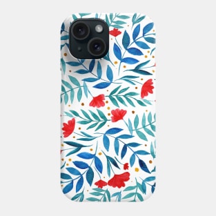 Magical garden - blue and orange Phone Case