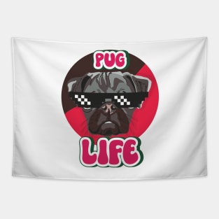 Pug life funny puppy Tapestry