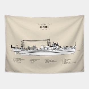 Icarus wpc-110 United States Coast Guard Cutter - SBDpng Tapestry