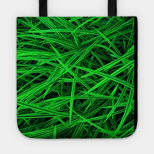 Green neon - needles pattern - Abstract photography Tote