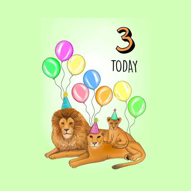 LION FAMILY 3RD BIRTHDAY by Poppy and Mabel