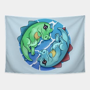 Balanced Totodile Tapestry