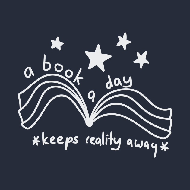 A book a day keeps reality away book with stars by loulou-artifex