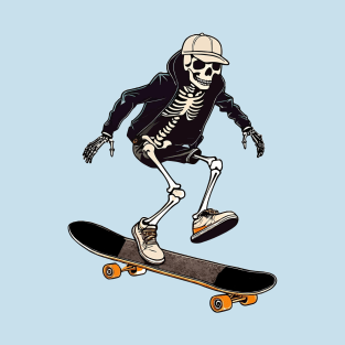 Preppy Skeleton - Skate Vibes T-Shirt