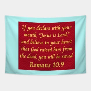 Bible Verse Romans 10:9 Tapestry