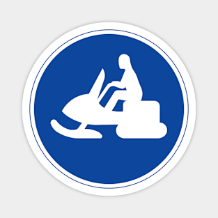 Snowscooter way sign Magnet