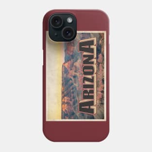 Greetings from Arizona - Vintage Travel Postcard Design Phone Case