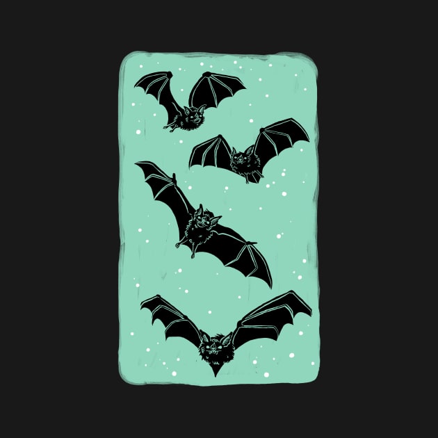 Night bats in Mint by HeyRockee