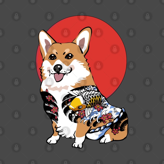 Yakuza Corgi by huebucket