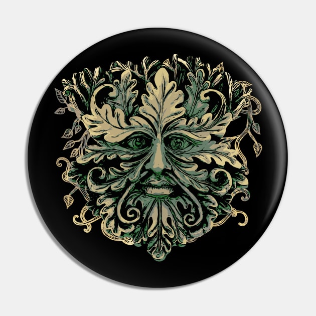 The Green Man Pin by Nartissima