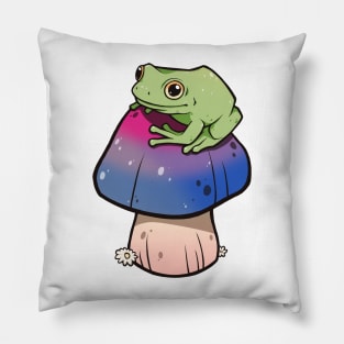 Bisexual Pride Mushroom Frog Pillow