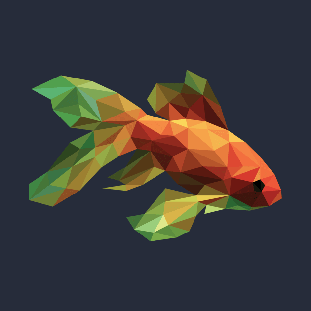 Low Poly Fancy Goldfish by DigitalShards