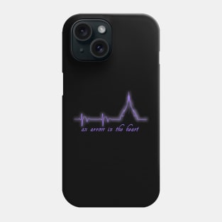 Arrow In the Heart Purple Phone Case