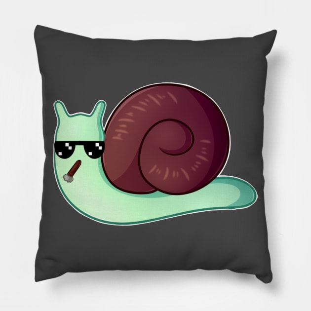 Snail Design Pillow by PeachyArts