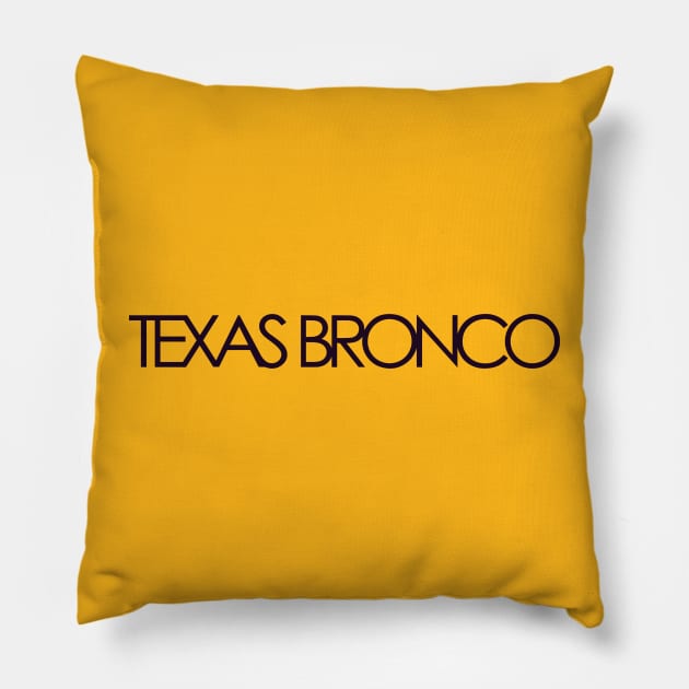 Texas Bronco Pillow by DDSeudonym