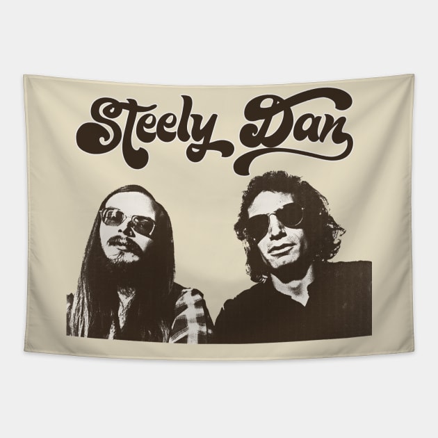 Retro Style Steely Dan Fan Art Design Tapestry by CultOfRomance