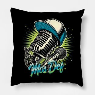 rerto mos def microphone Pillow