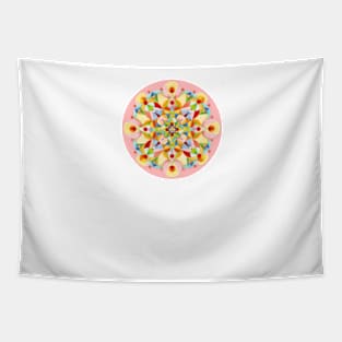 Pastel Carousel Pink Circle Tapestry