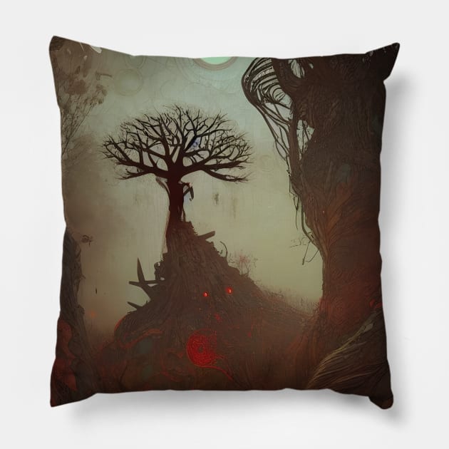 In the Deep Dark Woods Pillow by LyndiiLoubie