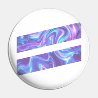 Double Slash, Abstract Colorful Geometric Graphic Design Pin