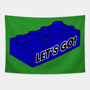 Let’s Go Lego! - funny Lego quotes Tapestry