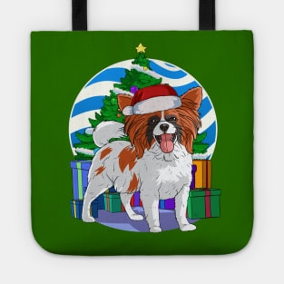 Papillon Cute Santa Christmas Gift Tote