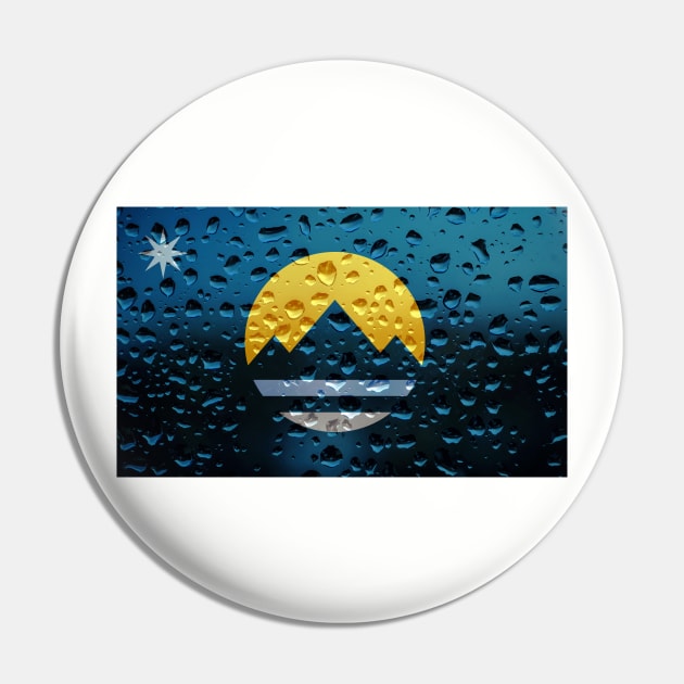 Flag of Reno - Raindrops Pin by DrPen