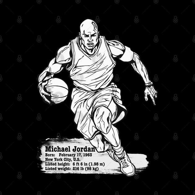 Michael Jordan line art by Astarteea