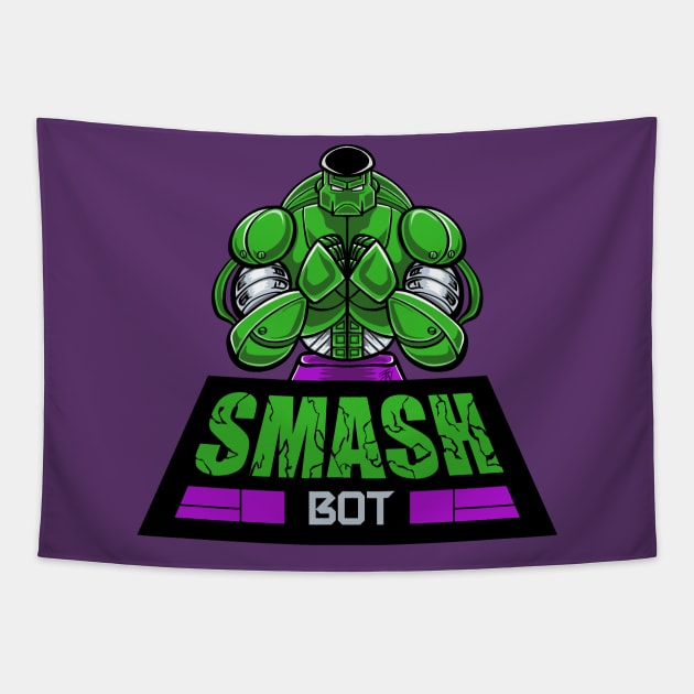 SMASH BOT Tapestry by W00D_MAN