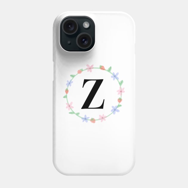 “Z” initial Phone Case by artoftilly