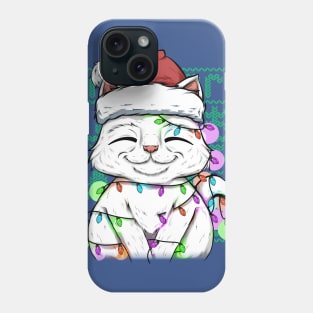 cats at christmas funny kitty cute Phone Case