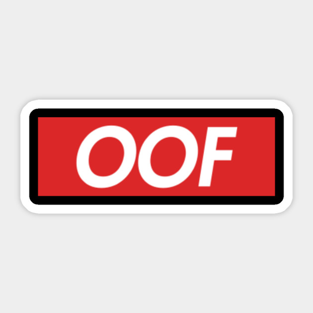 Oof Roblox Sound Oof Roblox Sound Sticker Teepublic Au - roblox oof eat sleep oof repeat roblox pin teepublic au