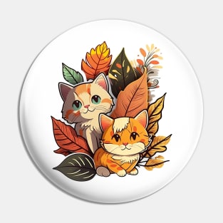 Lovely Cats in Nature Pin