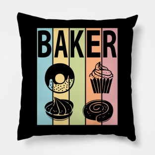 BAKER PASTEL COLORS DESSERTS PASTRY CHEF BAKING LOVER TRENDY Pillow