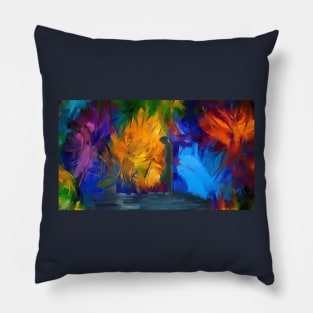 Portrait abstract expressionist nature Pillow