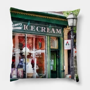 Alexandria VA - Ice Cream Parlor Pillow