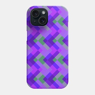 'Zagga' - in Blue, Green and Grey, and shades of Purple, Violet and Lilac Phone Case