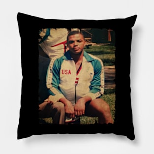 Young Charles Barkley Vintage Pillow