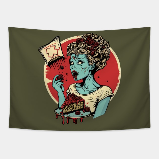 Zombie pin up lady Tapestry by Dizzle